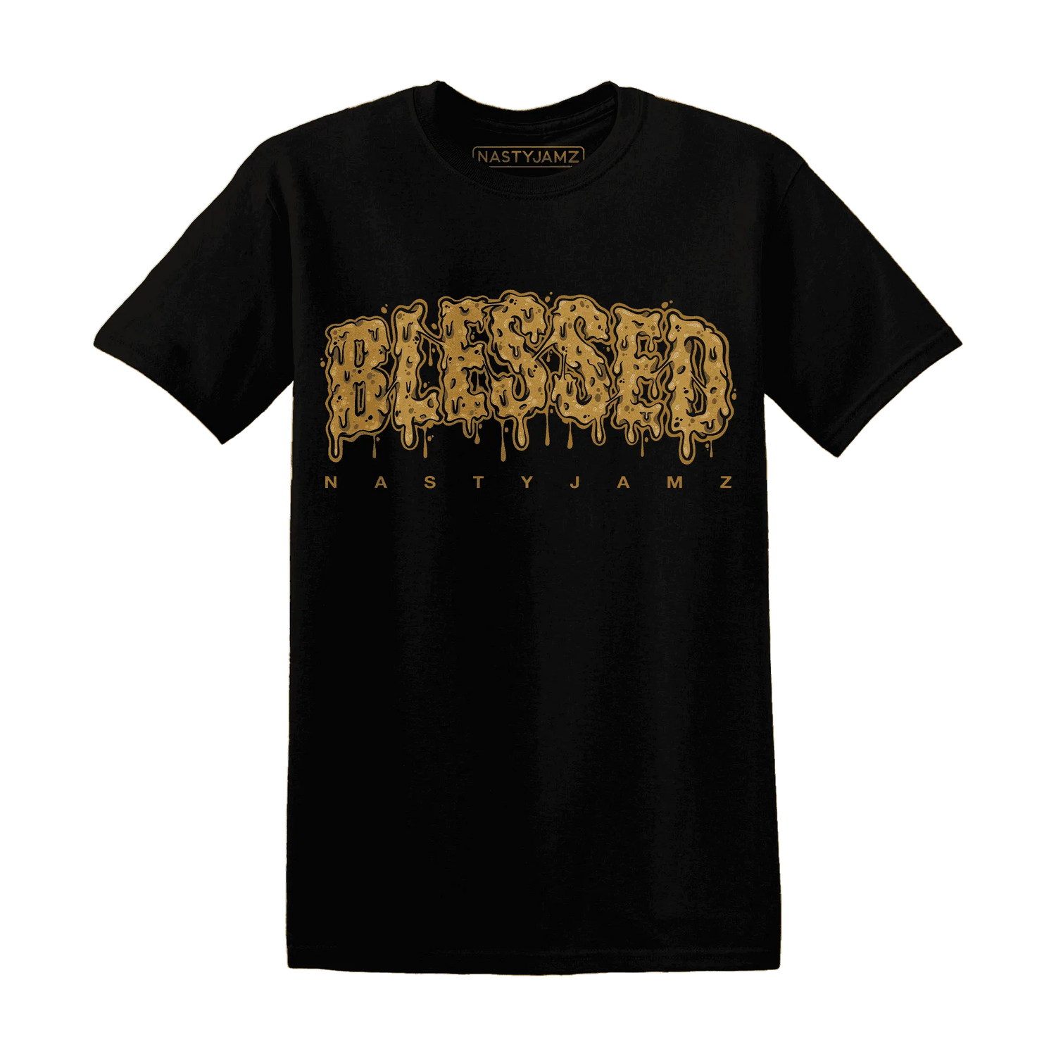 Wheat-13s-T-Shirt-Match-Blessed-Text