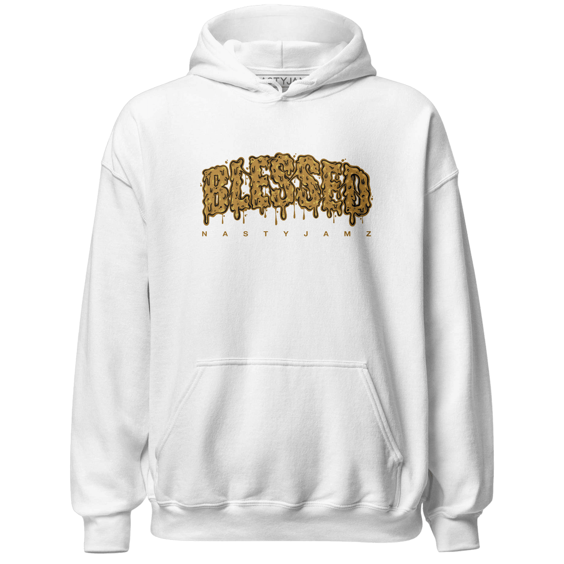 Wheat 13s Hoodie Match Blessed Text - NastyJamz