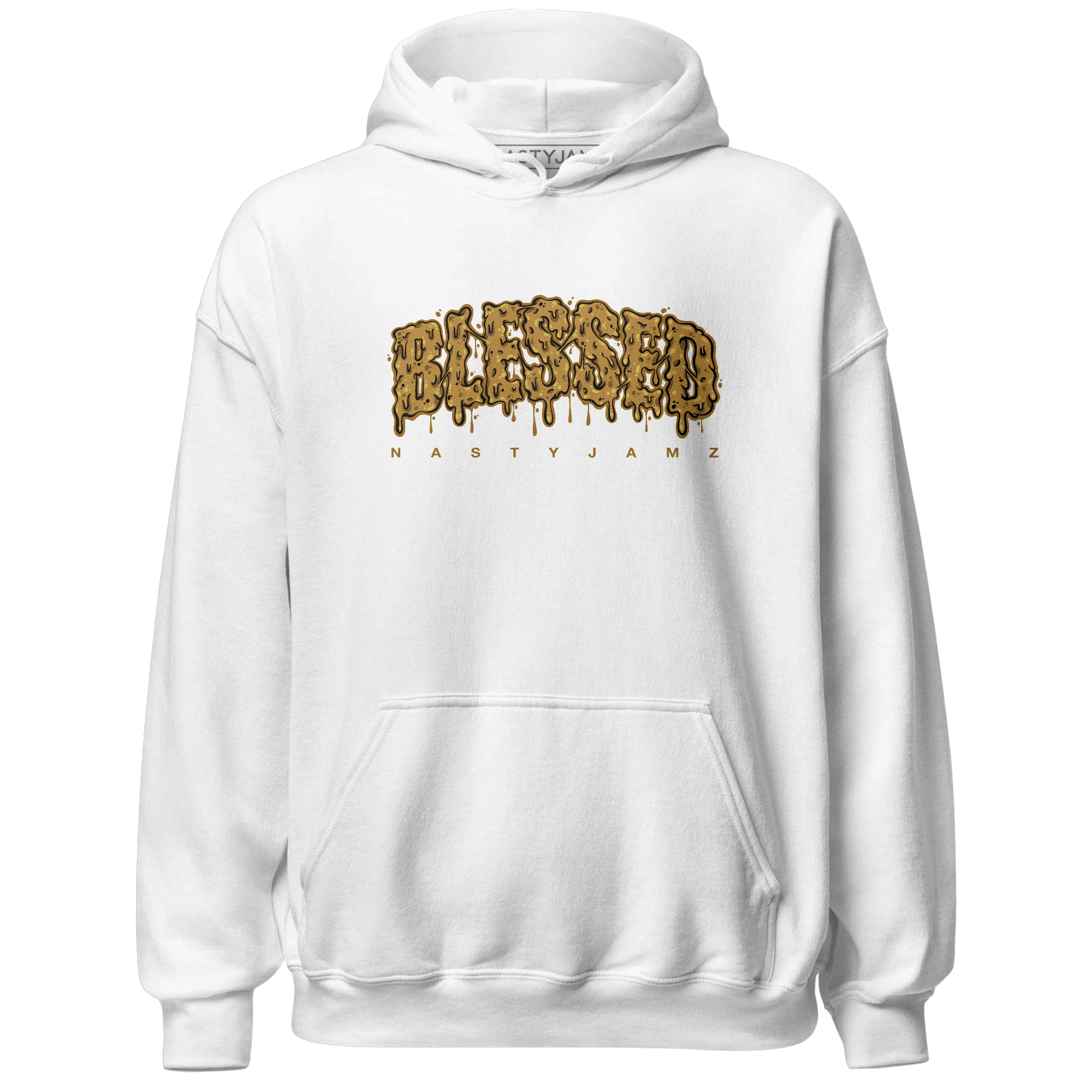 Wheat 13s Hoodie Match Blessed Text - NastyJamz