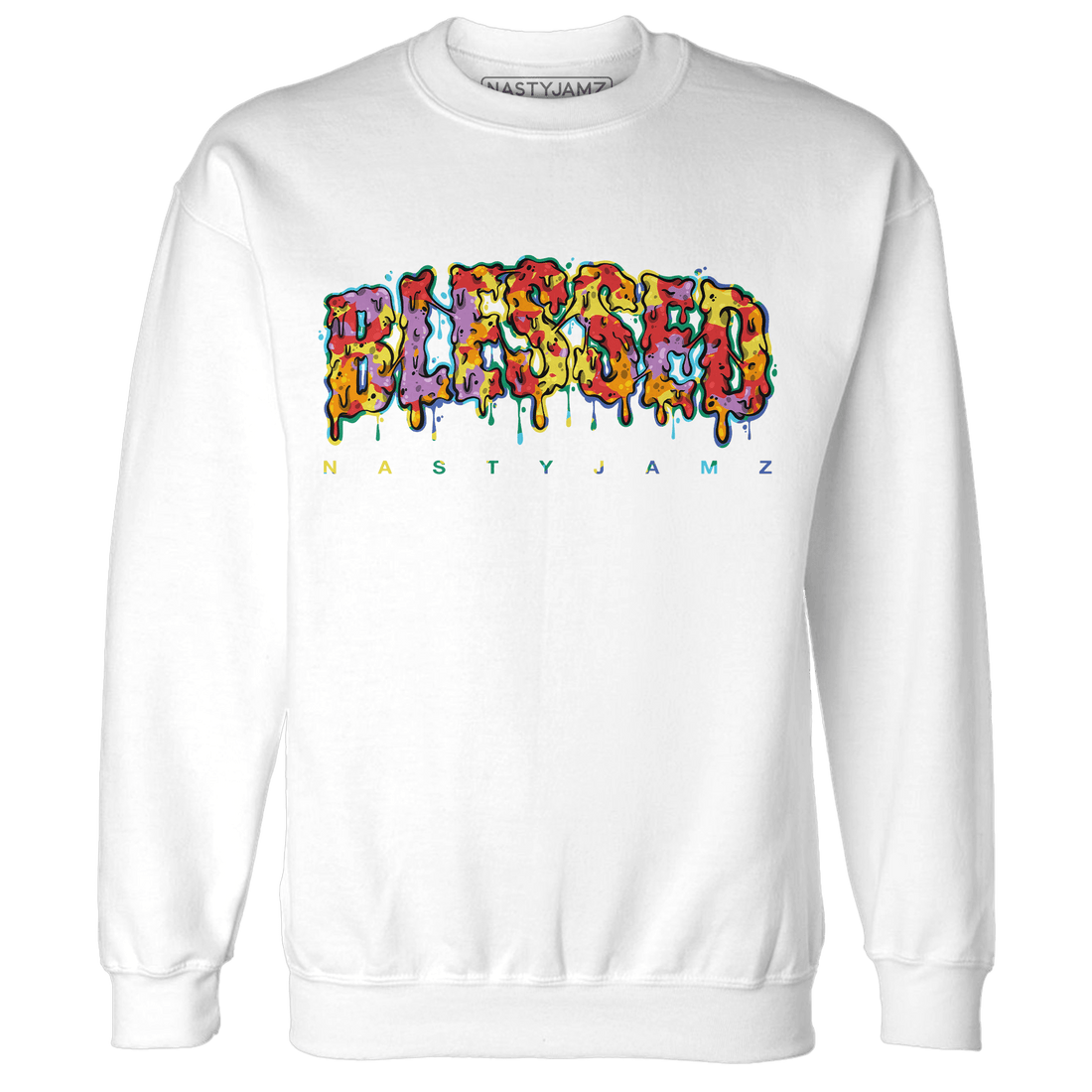 Mid GS Six Championships 1s Sweatshirt Match Blessed Text - NastyJamz