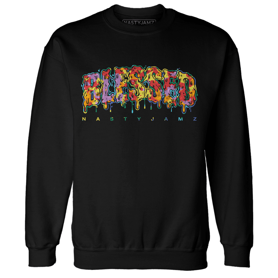 Mid GS Six Championships 1s Sweatshirt Match Blessed Text - NastyJamz