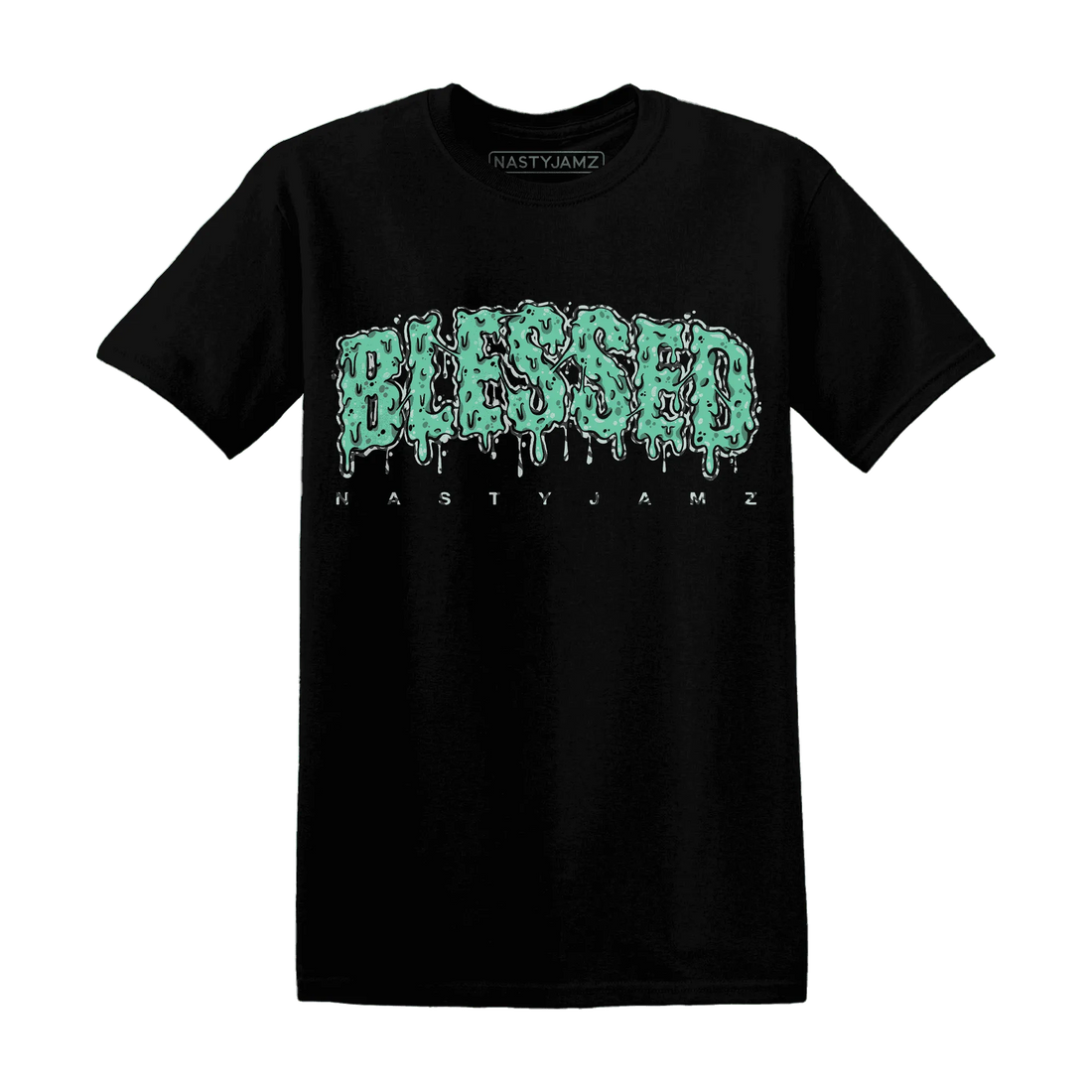 Green-Glow-3s-T-Shirt-Match-Blessed-Text
