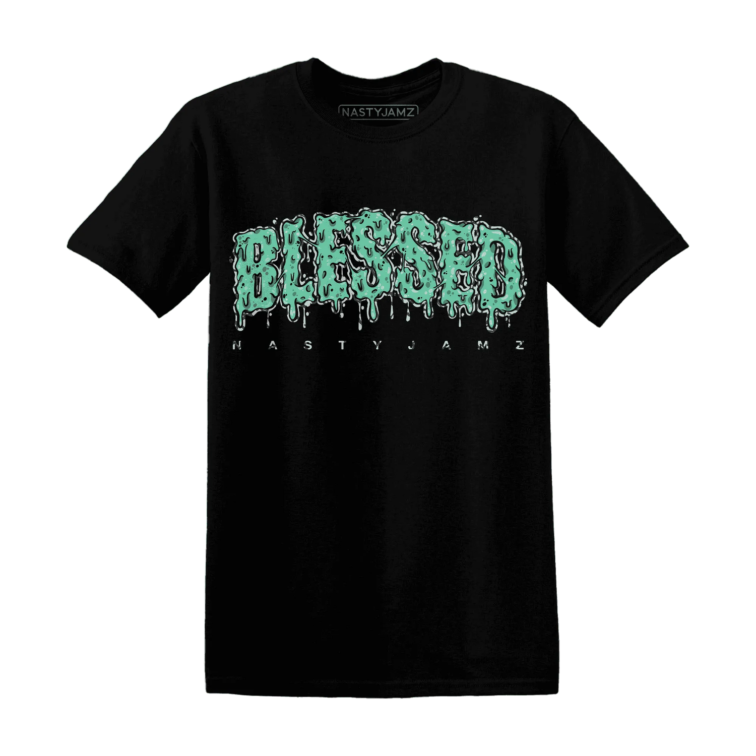 Green-Glow-3s-T-Shirt-Match-Blessed-Text