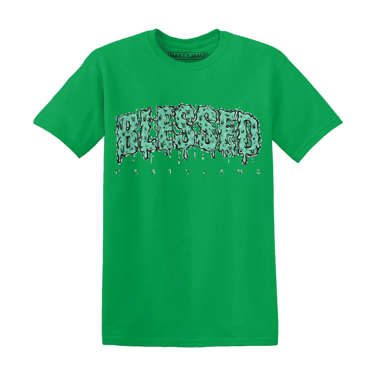 Green-Glow-3s-T-Shirt-Match-Blessed-Text