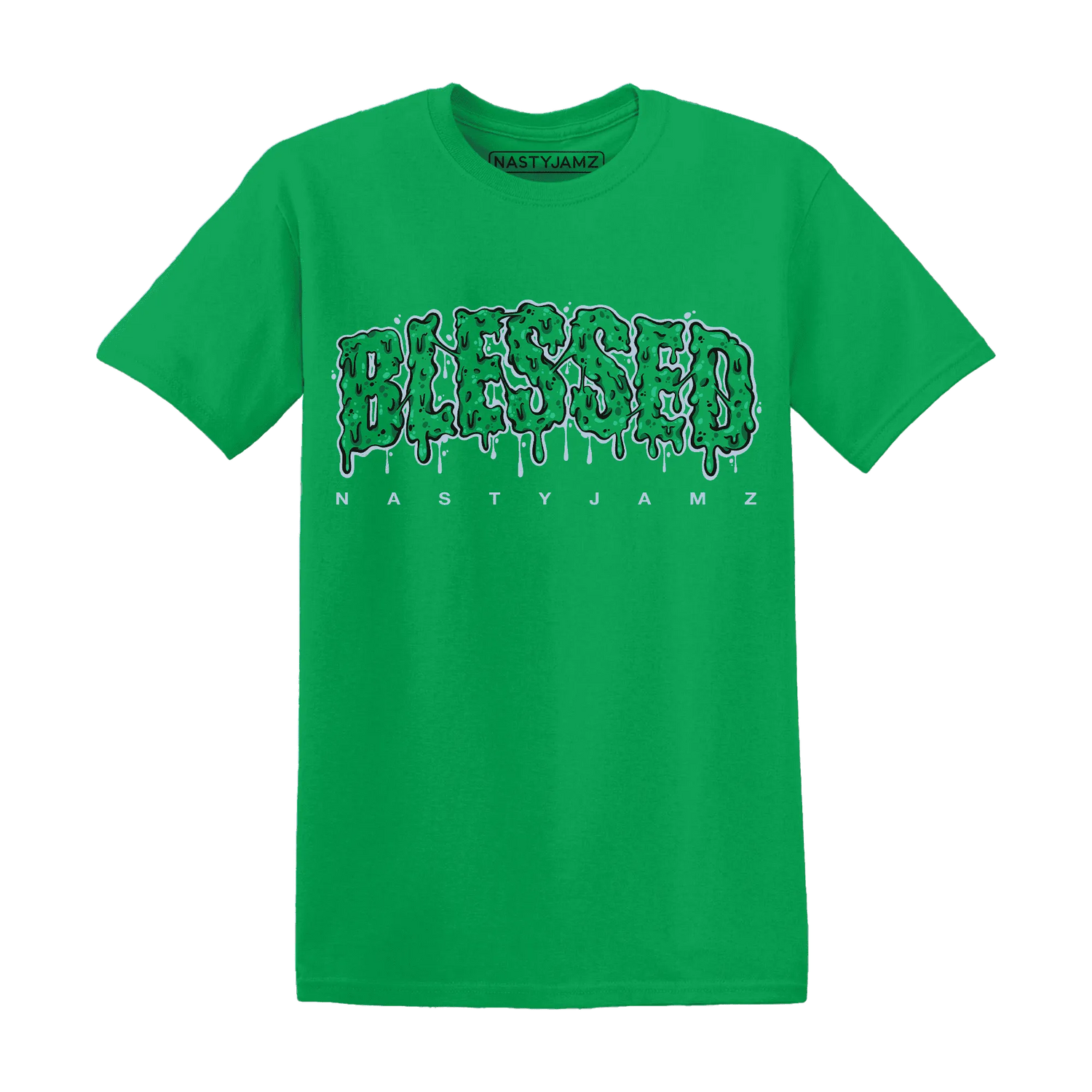Lucky-Green-5s-T-Shirt-Match-Blessed-Text