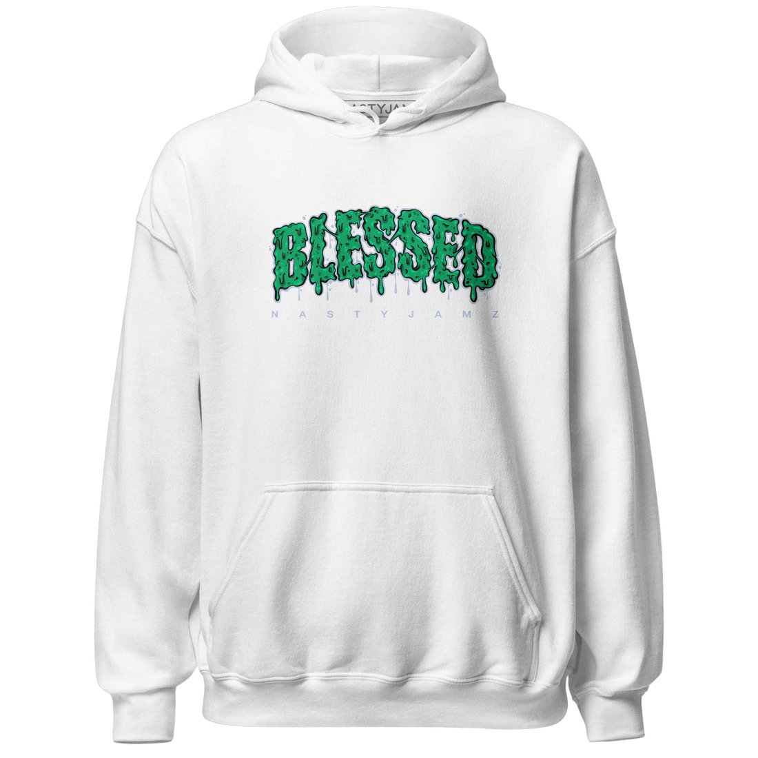 Lucky Green 5s Hoodie Match Blessed Text - NastyJamz