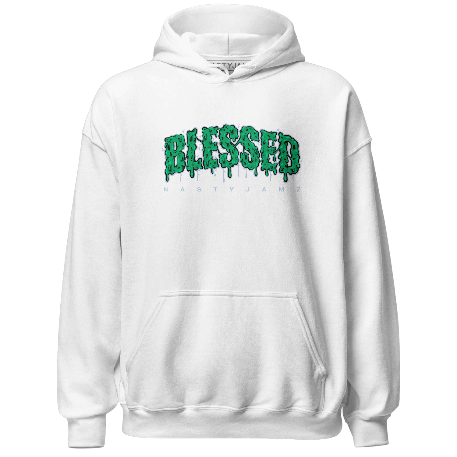 Lucky Green 5s Hoodie Match Blessed Text - NastyJamz