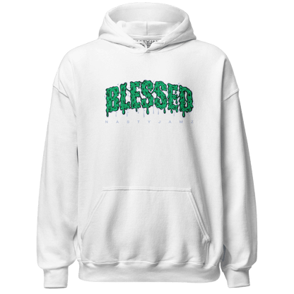 Lucky Green 5s Hoodie Match Blessed Text - NastyJamz