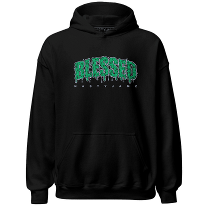 Lucky Green 5s Hoodie Match Blessed Text - NastyJamz