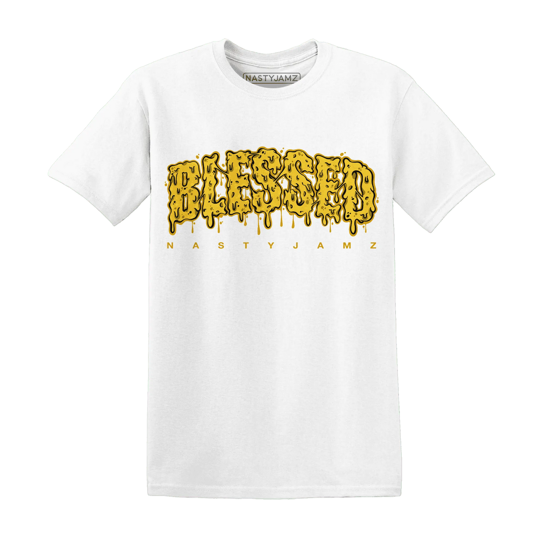 Yellow-Ochre-6s-T-Shirt-Match-Blessed-Text