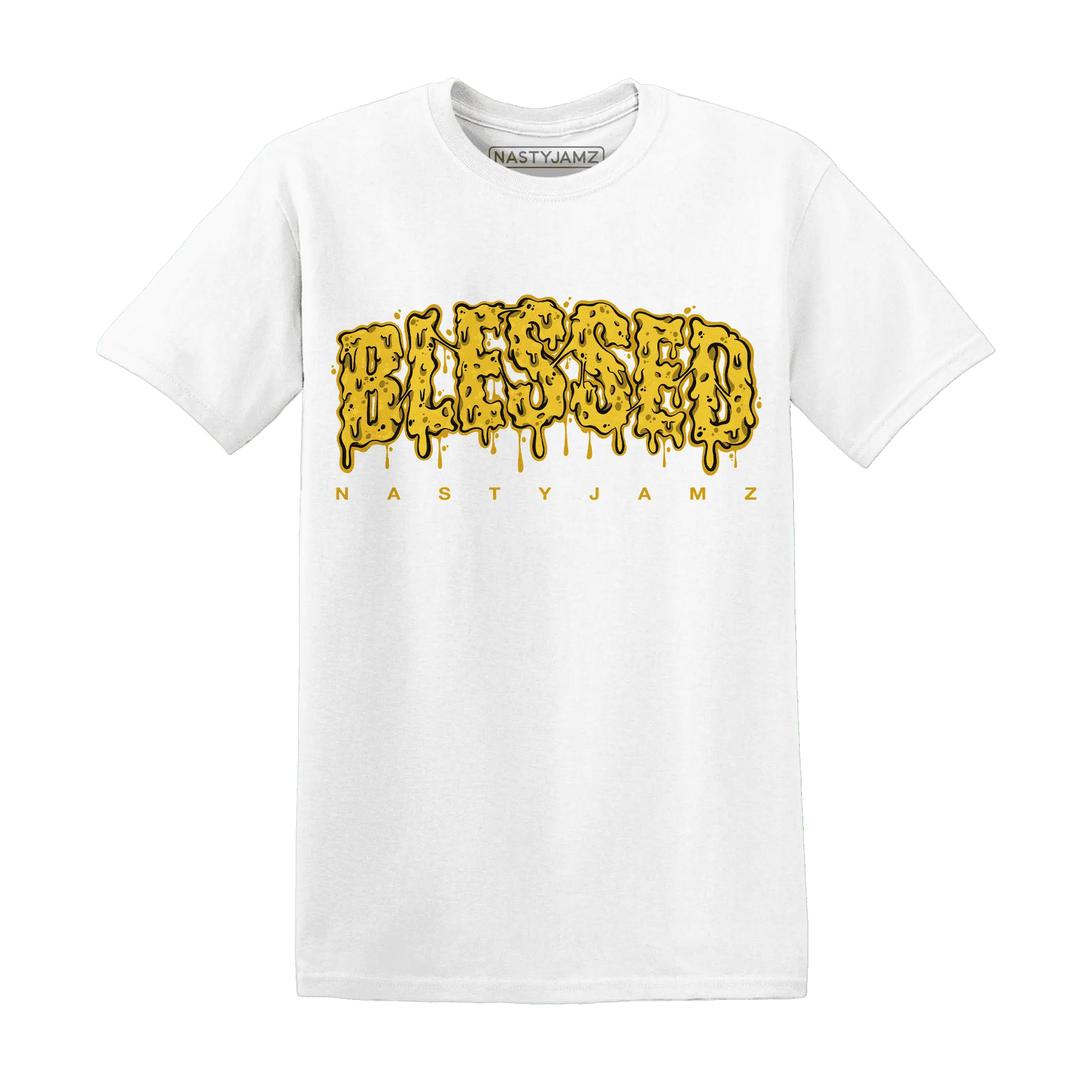 Yellow-Ochre-6s-T-Shirt-Match-Blessed-Text