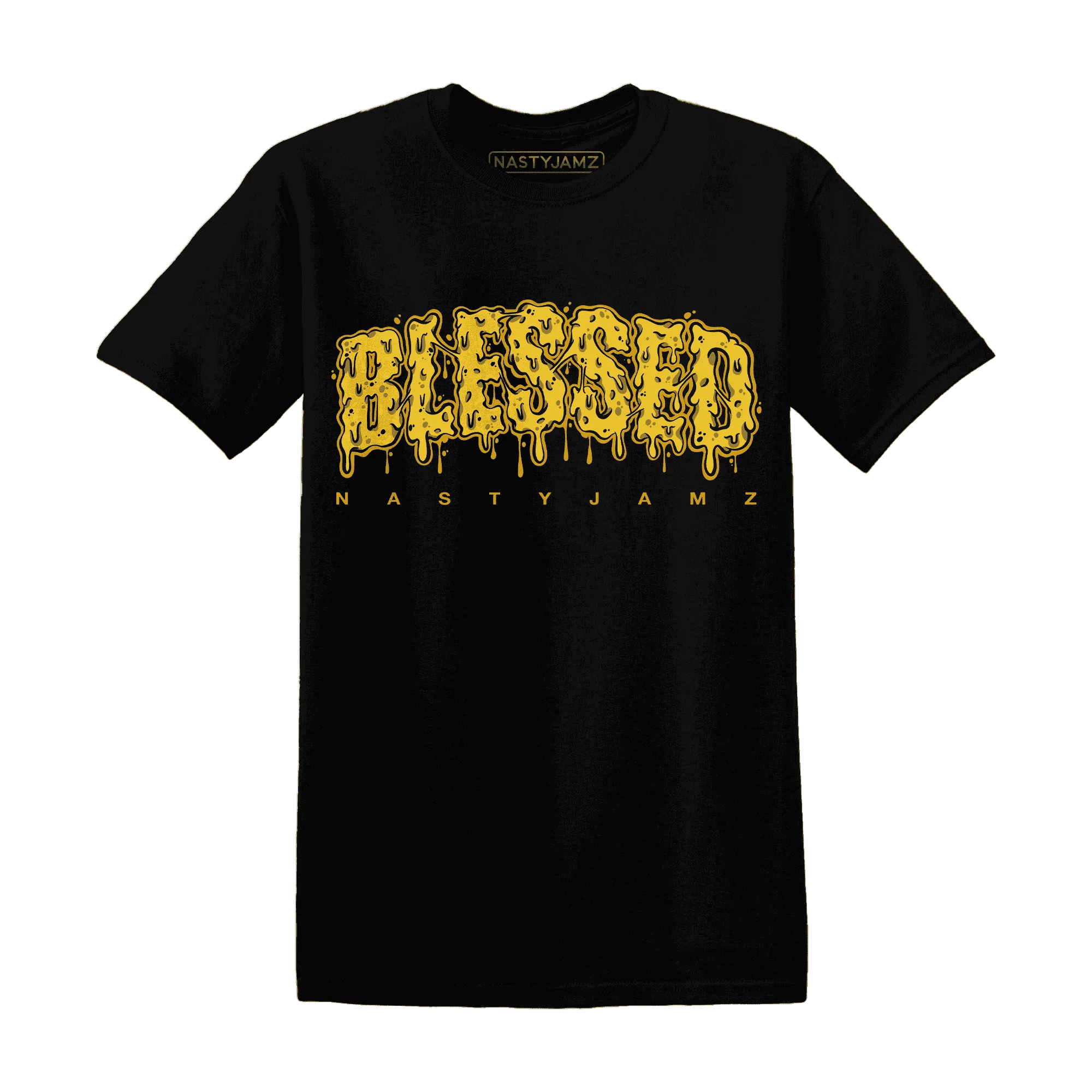 Yellow-Ochre-6s-T-Shirt-Match-Blessed-Text