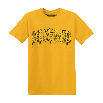 Yellow-Ochre-6s-T-Shirt-Match-Blessed-Text