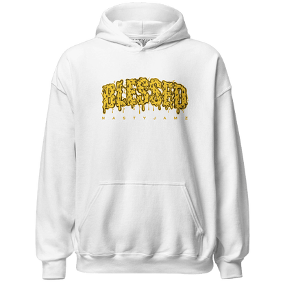 Yellow Ochre 6s Hoodie Match Blessed Text - NastyJamz