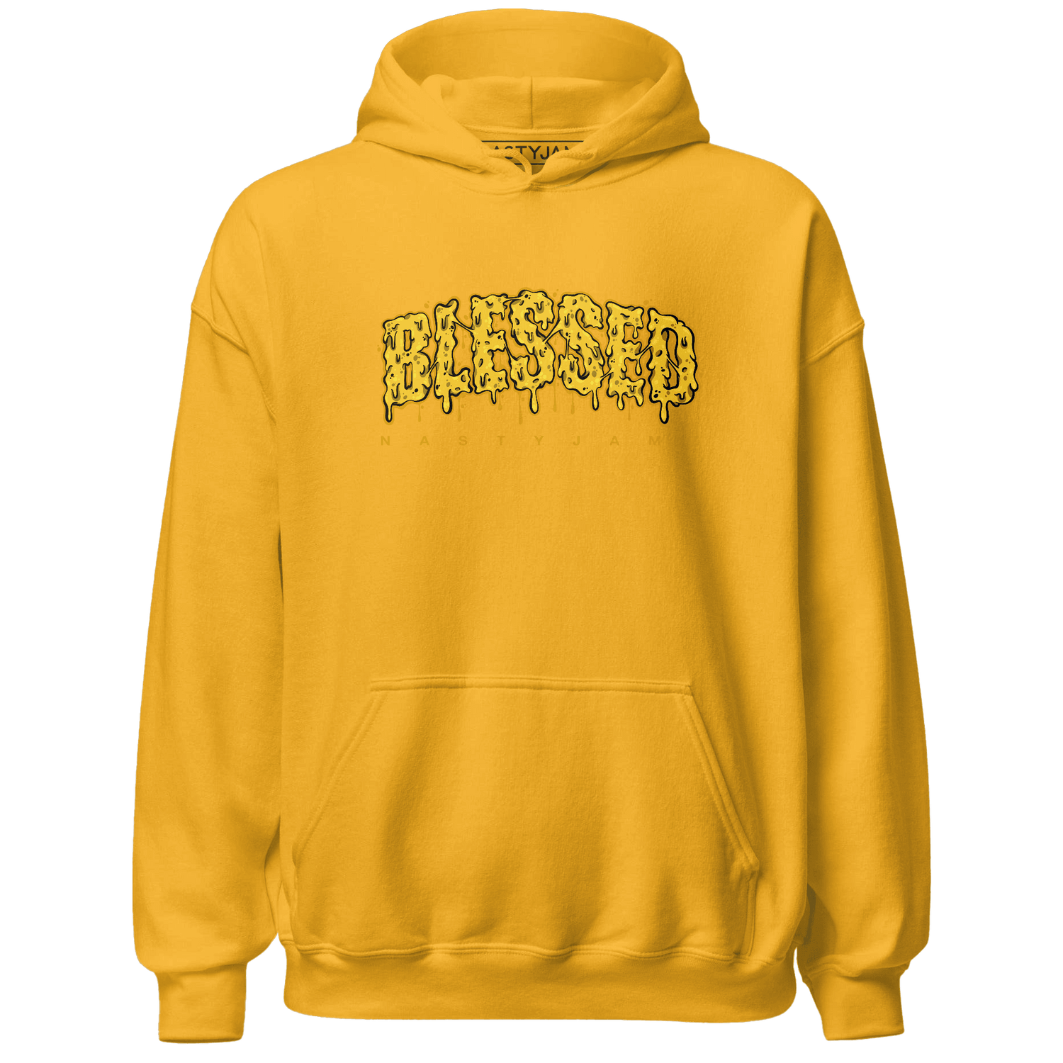 Yellow Ochre 6s Hoodie Match Blessed Text - NastyJamz