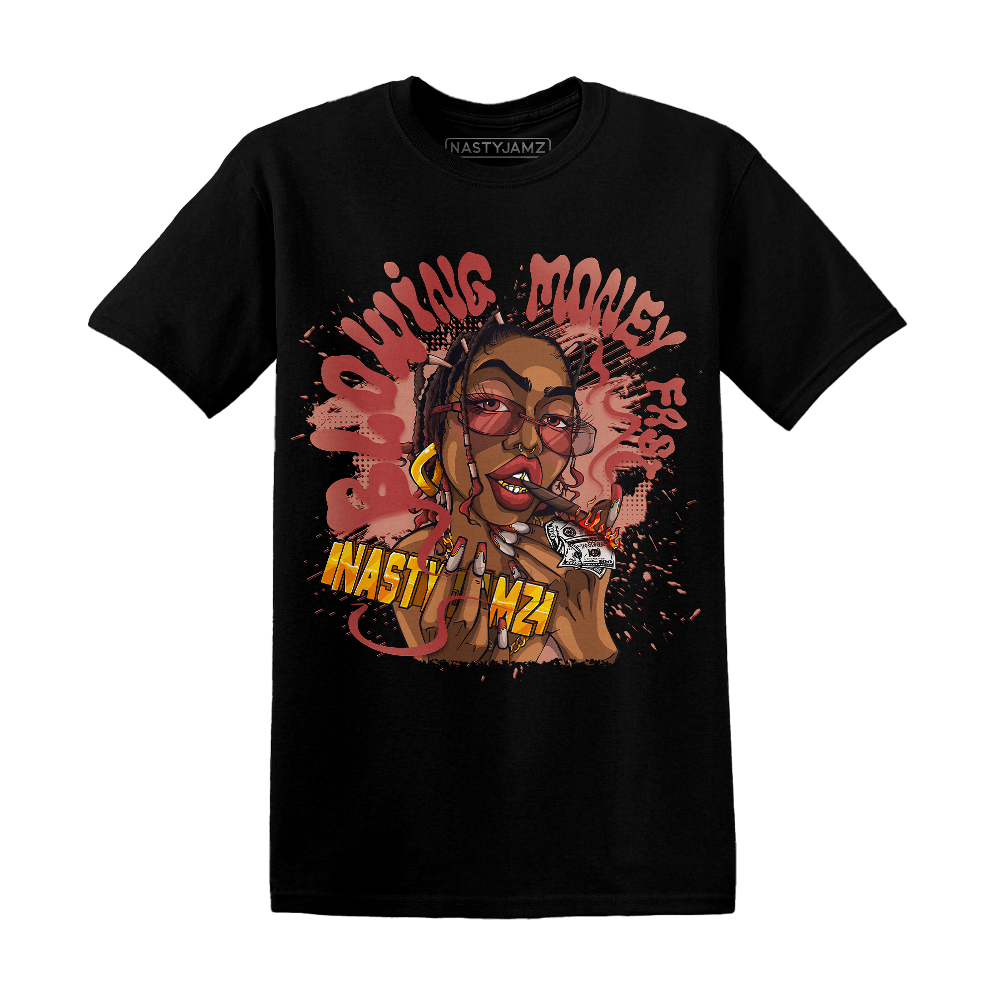 Dune Red 13s T Shirt Match Blowing Money Fast Girl - NastyJamz