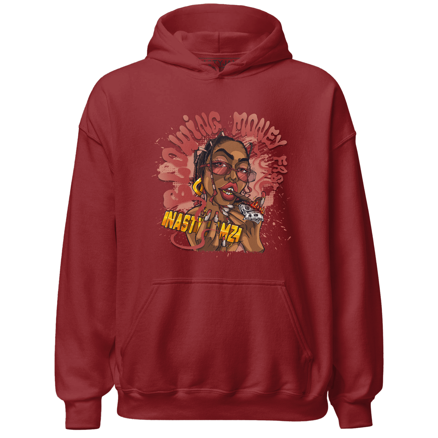 Dune Red 13s Hoodie Match Blowing Money Fast Girl - NastyJamz