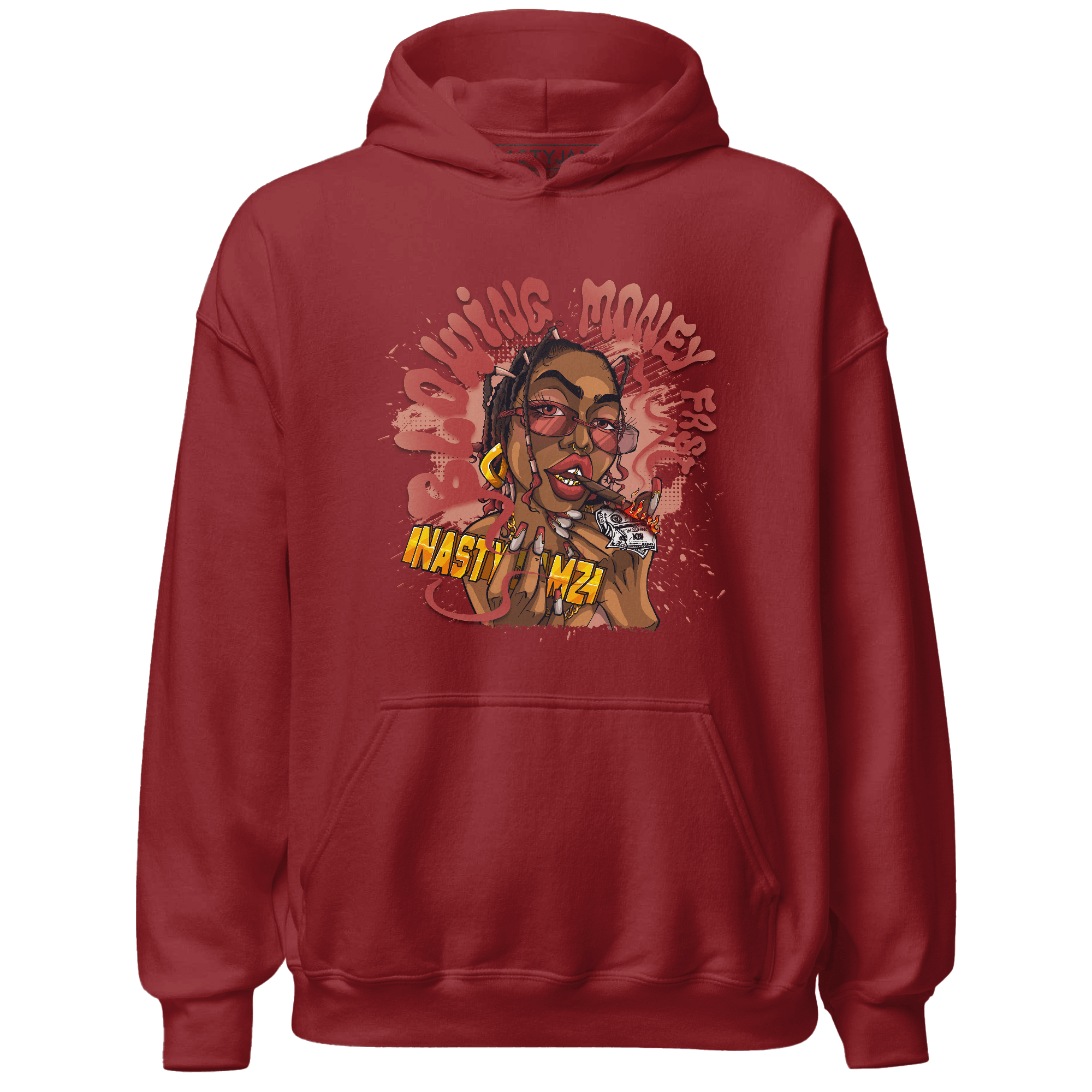 Dune Red 13s Hoodie Match Blowing Money Fast Girl - NastyJamz