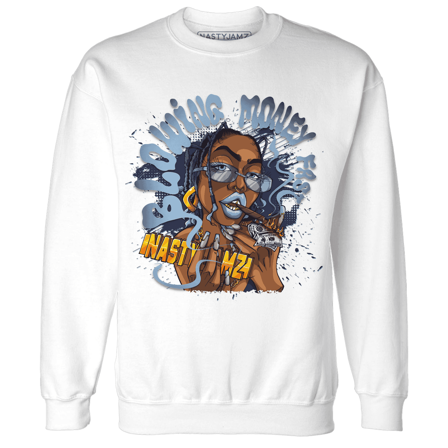 First In Flight 1s Sweatshirt Match Blowing Money Fast Girl - NastyJamz