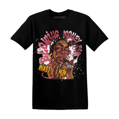 High 85 Metallic Burgundy 1s T Shirt Match Blowing Money Fast Girl - NastyJamz