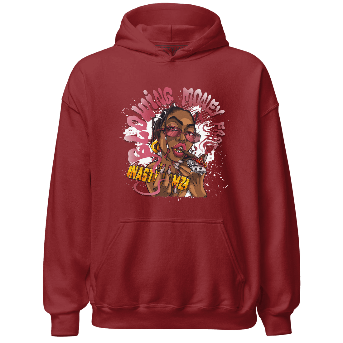 High 85 Metallic Burgundy 1s Hoodie Match Blowing Money Fast Girl - NastyJamz