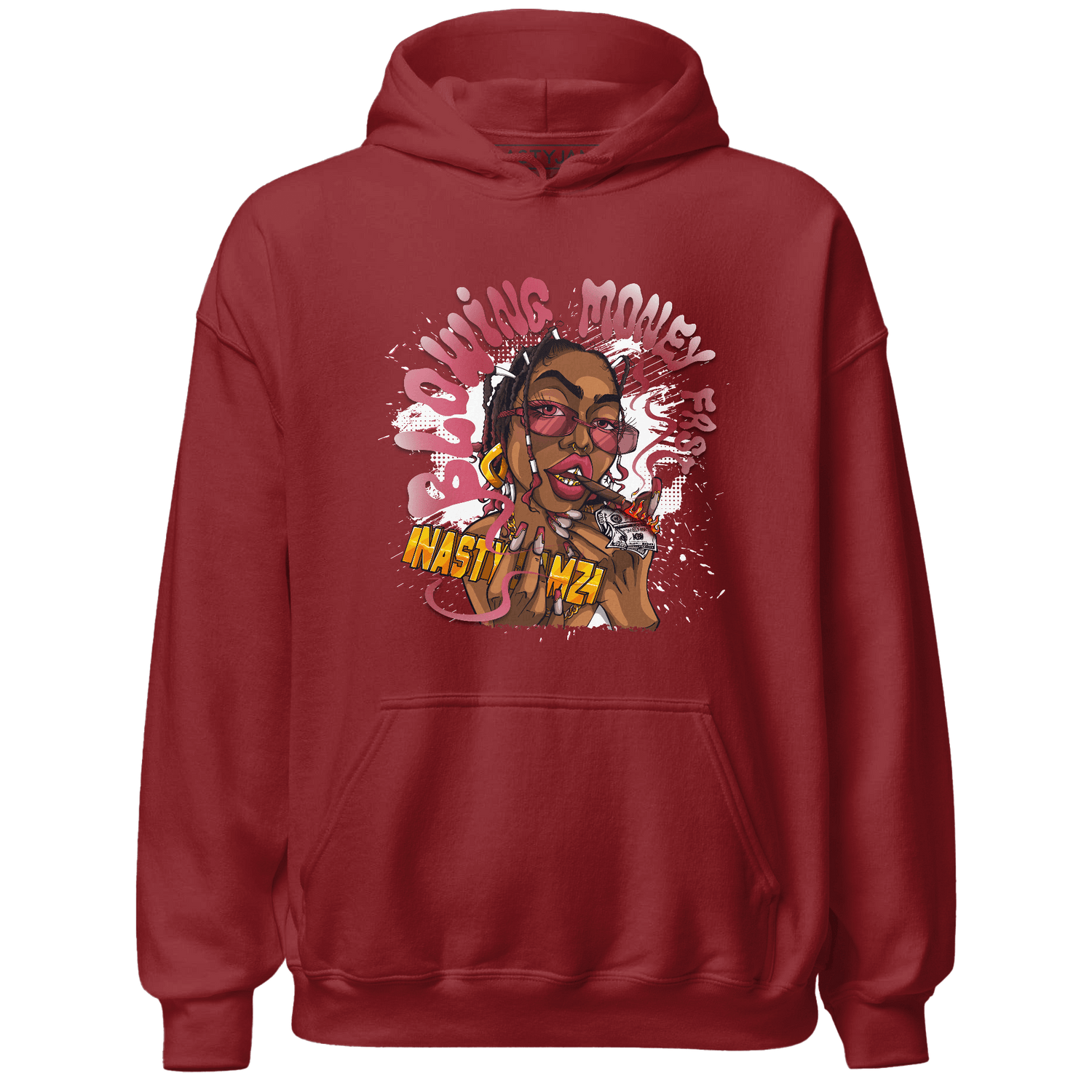 High 85 Metallic Burgundy 1s Hoodie Match Blowing Money Fast Girl - NastyJamz