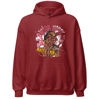 High 85 Metallic Burgundy 1s Hoodie Match Blowing Money Fast Girl - NastyJamz