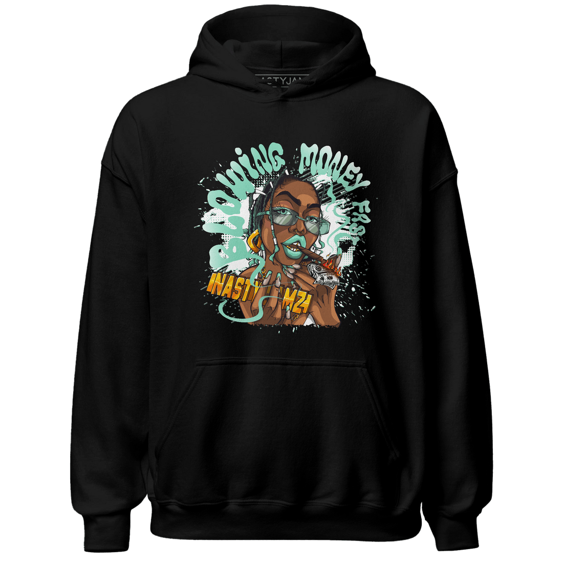 High OG Green Glow 1s Hoodie Match Blowing Money Fast Girl - NastyJamz