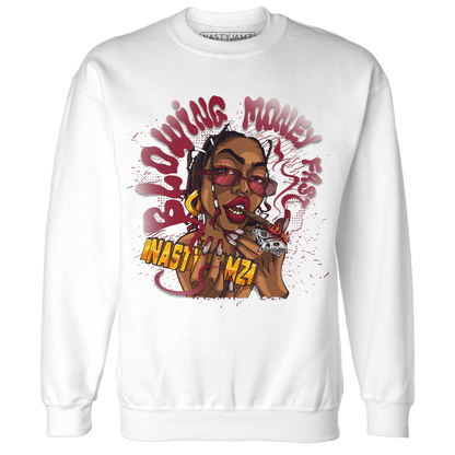 High White Team Red 1s Sweatshirt Match Blowing Money Fast Girl - NastyJamz