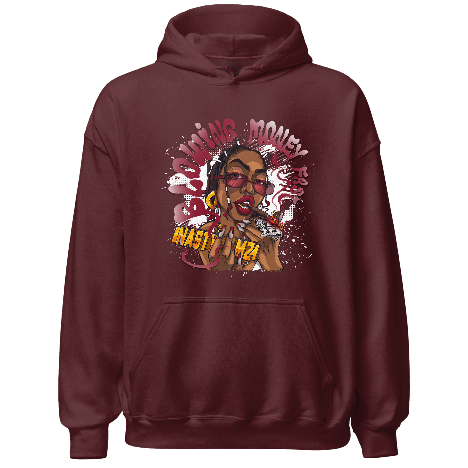 High White Team Red 1s Hoodie Match Blowing Money Fast Girl - NastyJamz