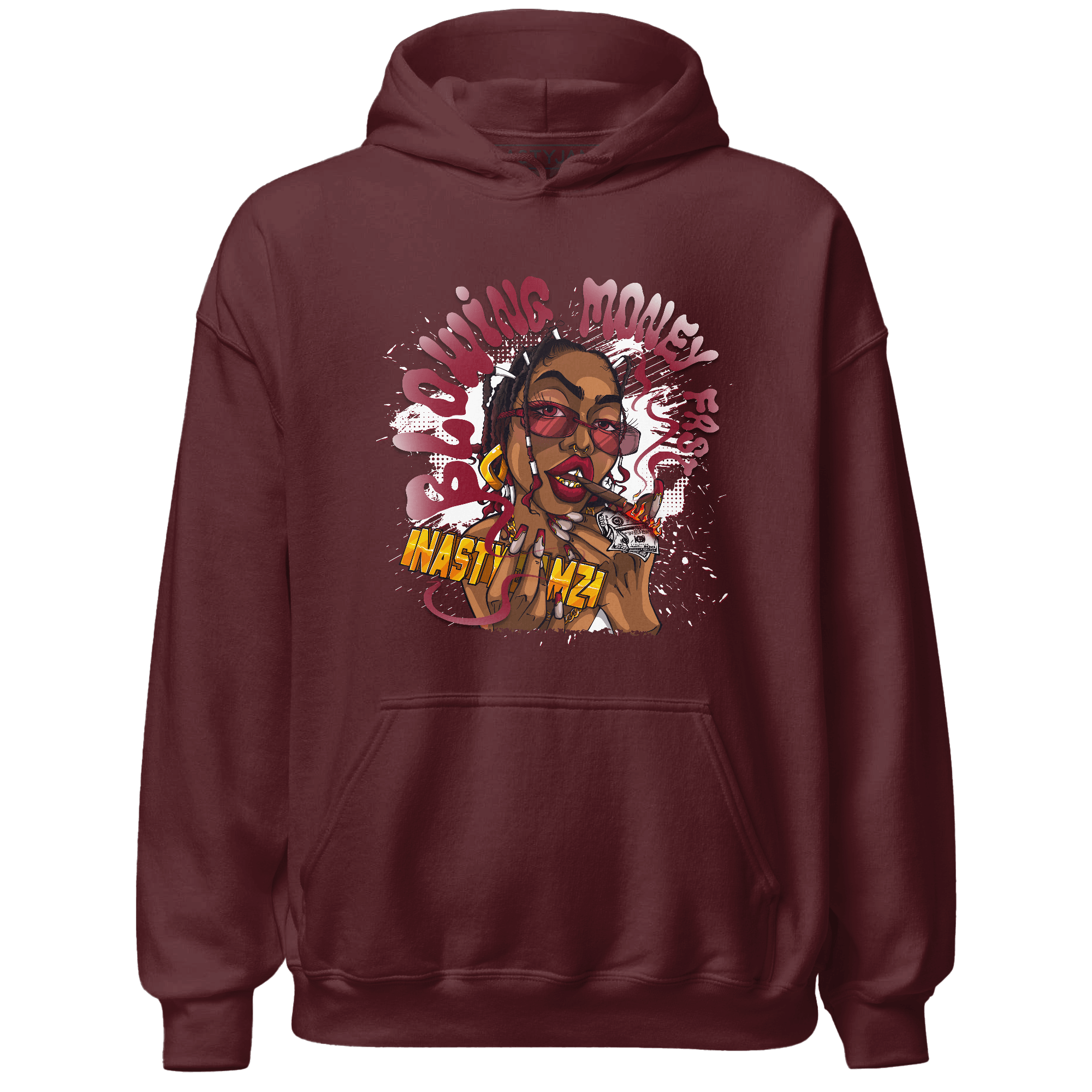 High White Team Red 1s Hoodie Match Blowing Money Fast Girl - NastyJamz