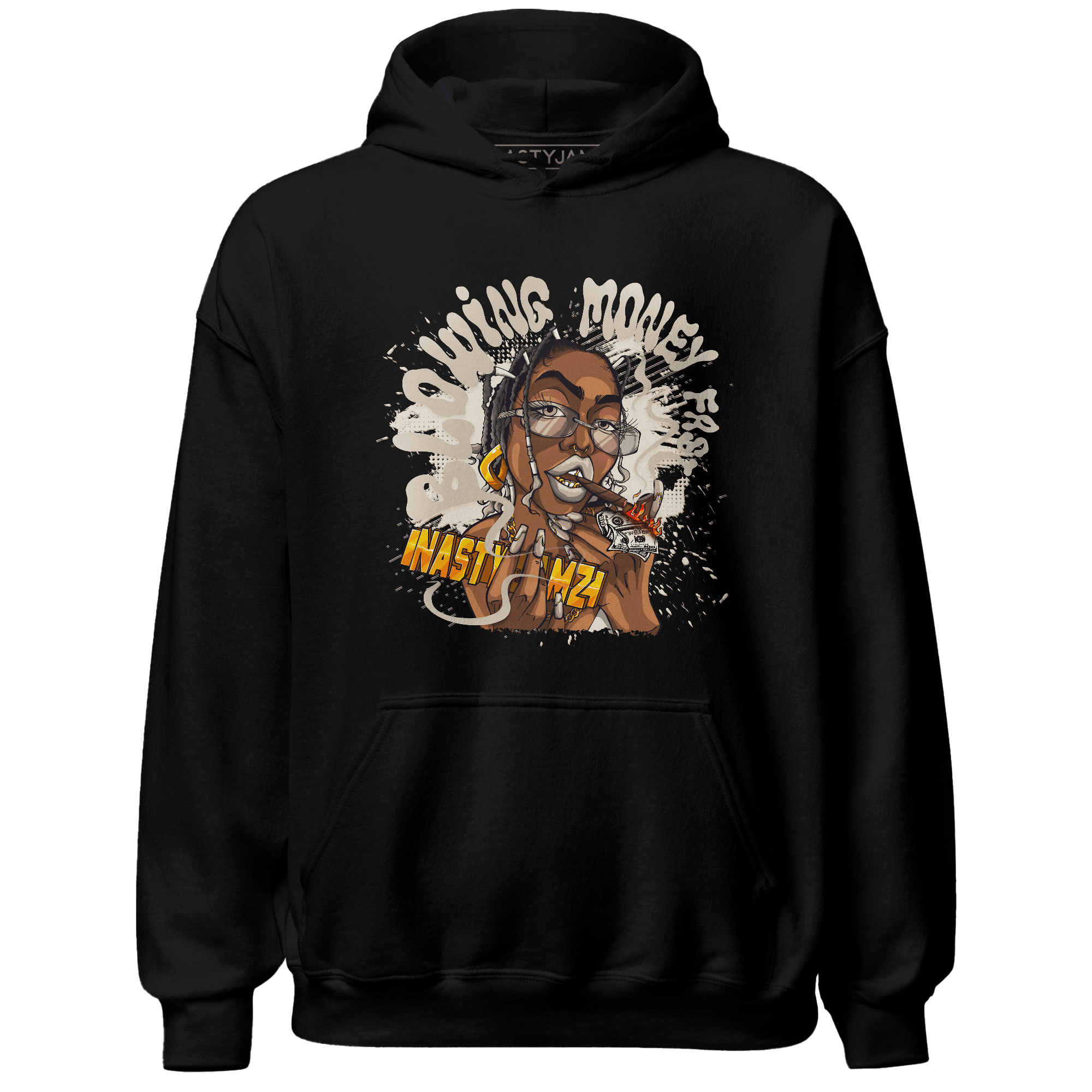 Latte 1s Hoodie Match Blowing Money Fast Girl - NastyJamz