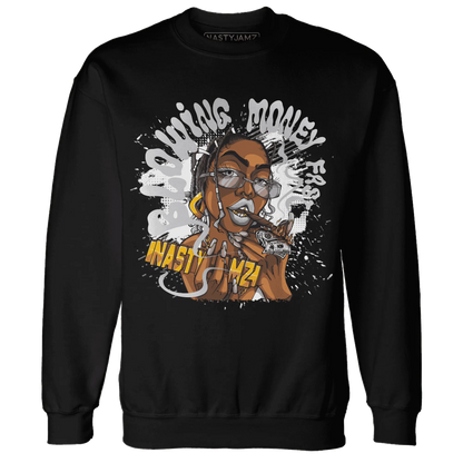 Wolf-Grey-1s-Sweatshirt-Match-Blowing-Money-Fast-Girl