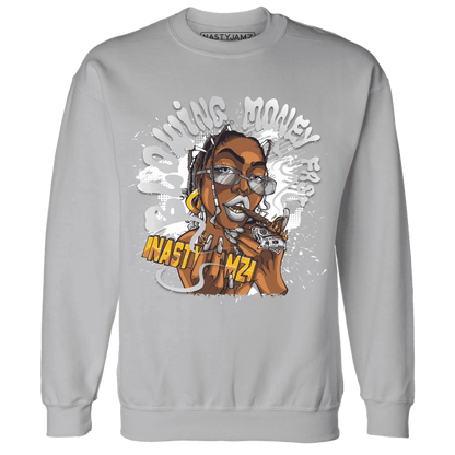 Wolf-Grey-1s-Sweatshirt-Match-Blowing-Money-Fast-Girl