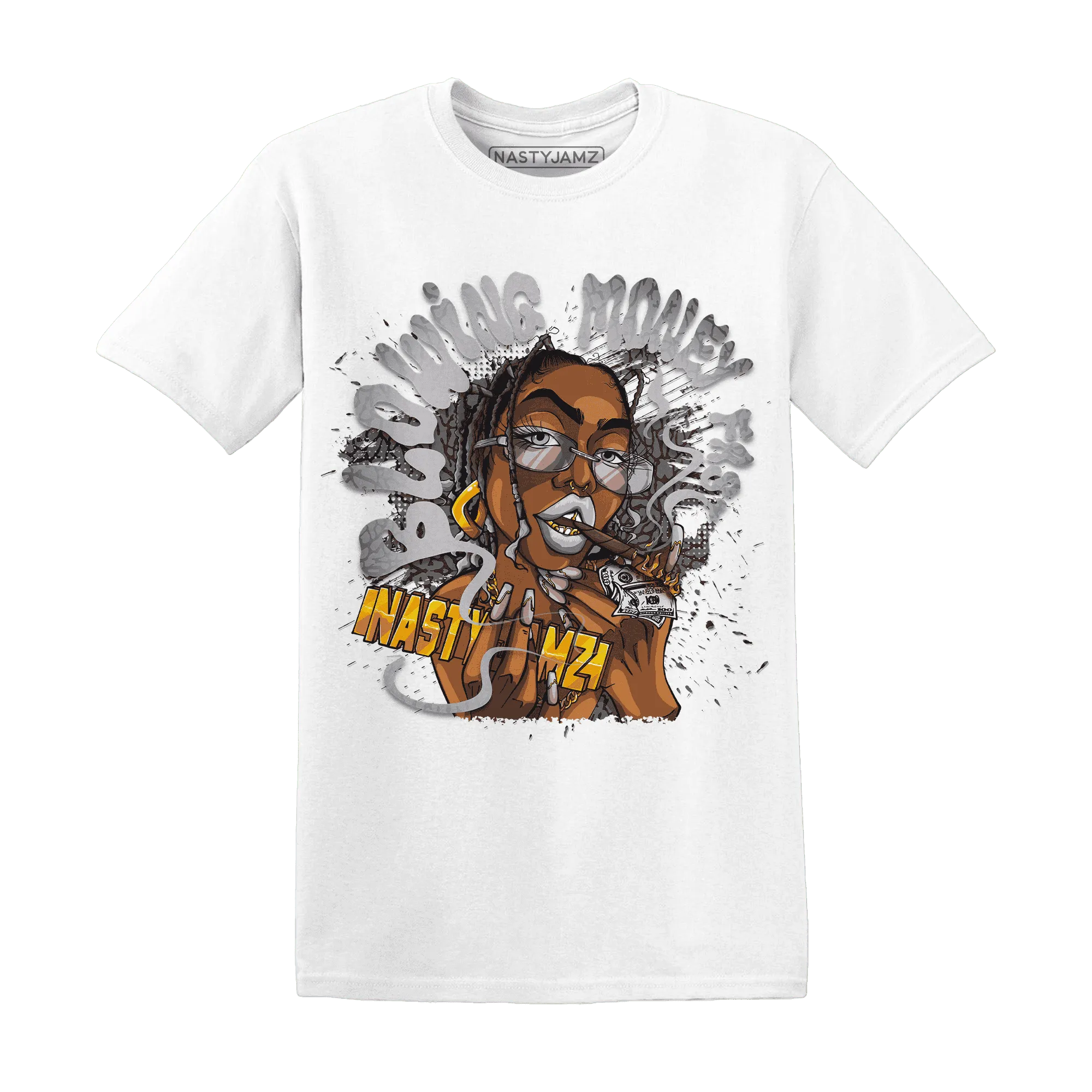 Cement-Grey-3s-T-Shirt-Match-Blowing-Money-Fast-Girl