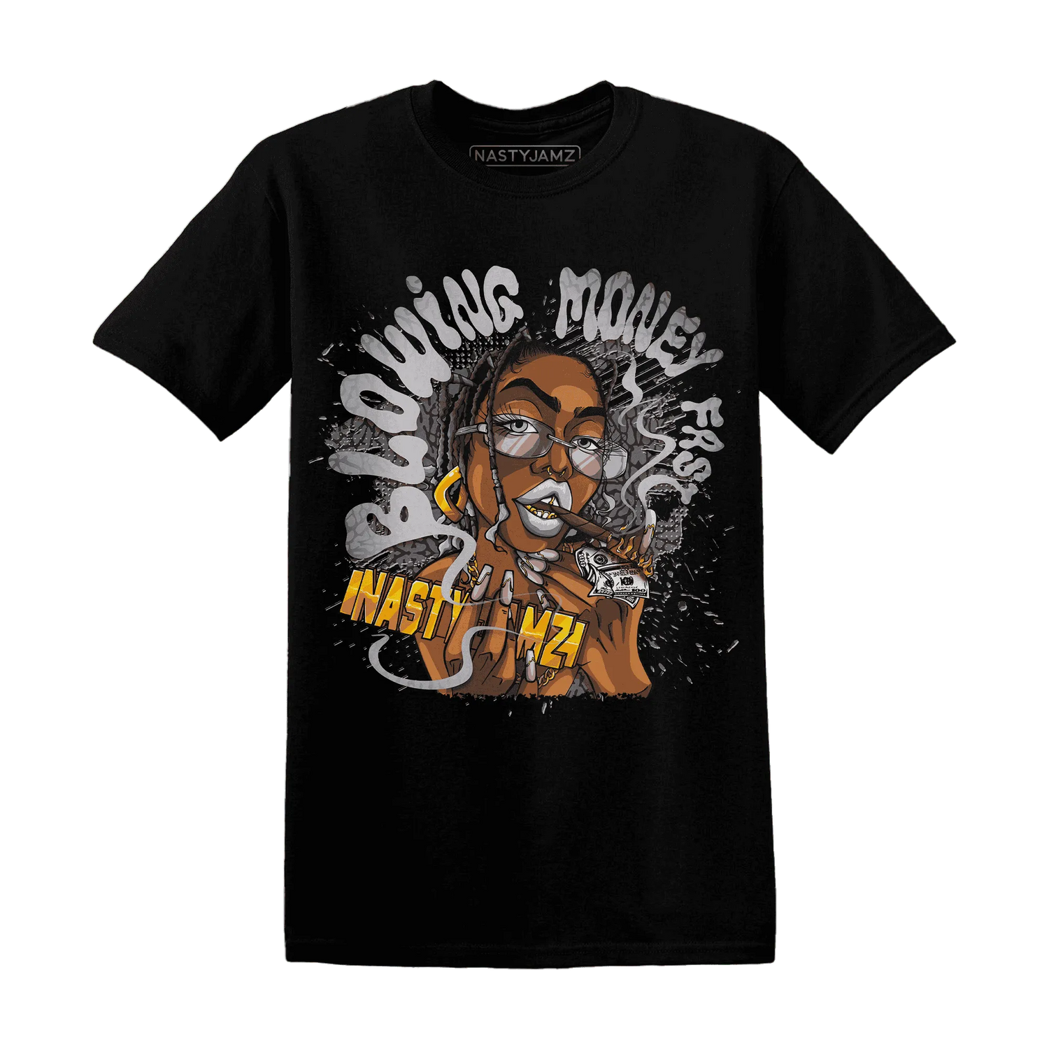 Cement-Grey-3s-T-Shirt-Match-Blowing-Money-Fast-Girl