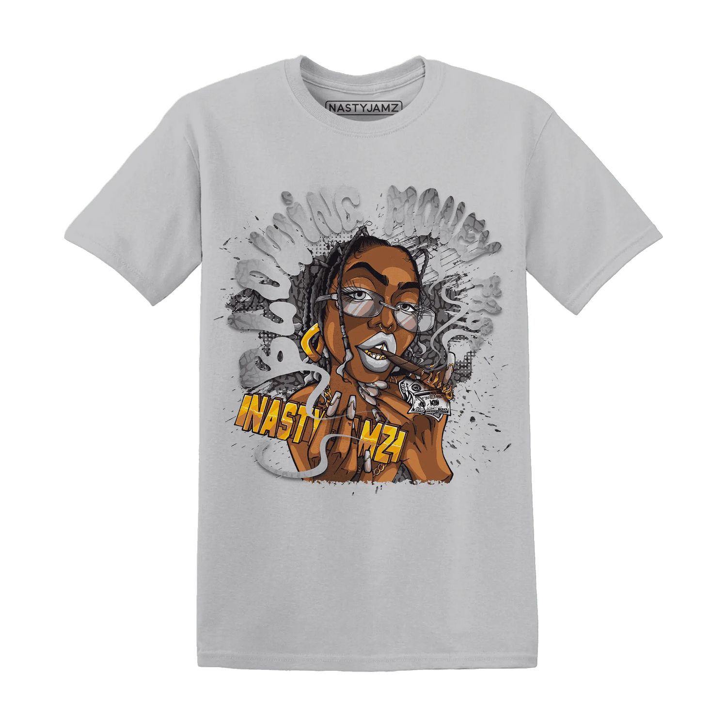 Cement-Grey-3s-T-Shirt-Match-Blowing-Money-Fast-Girl