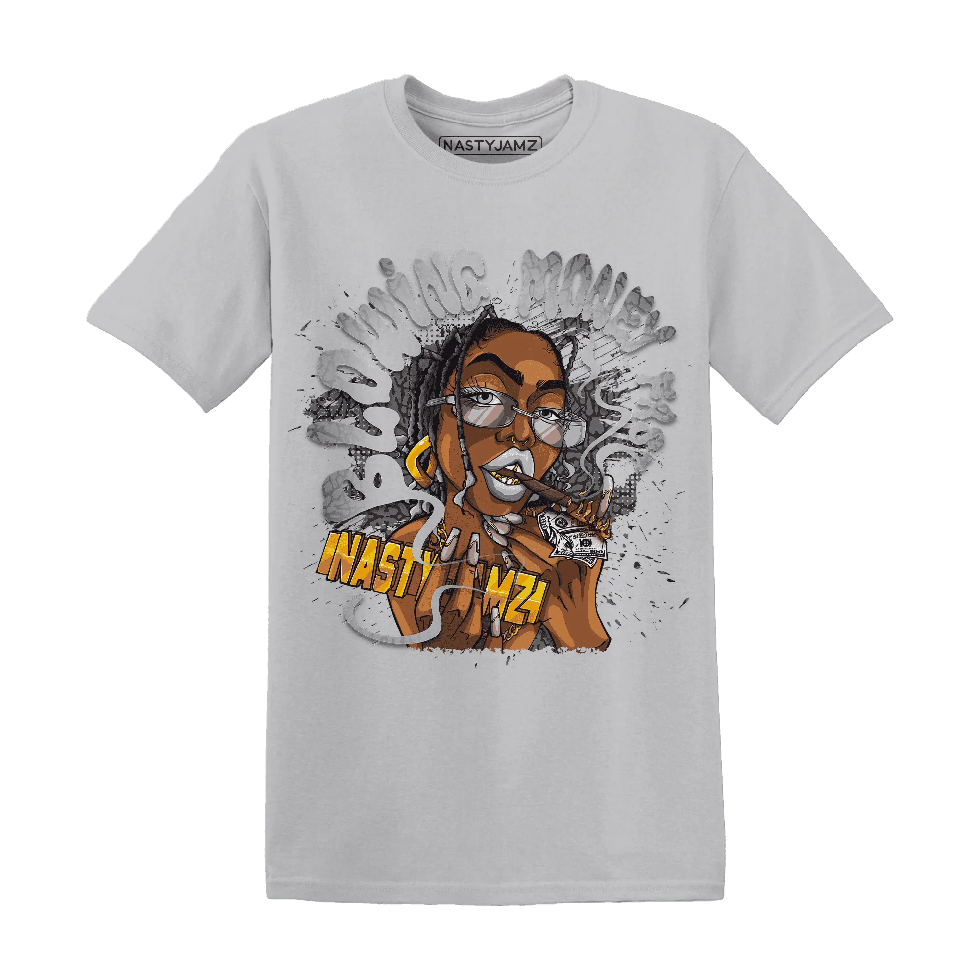 Cement-Grey-3s-T-Shirt-Match-Blowing-Money-Fast-Girl