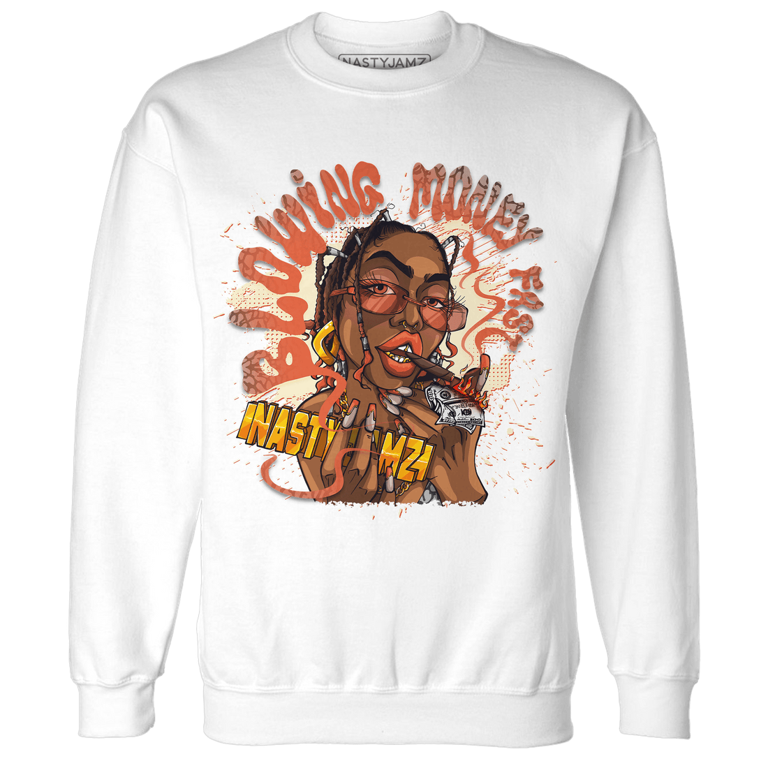 Georgia Peach 3s Sweatshirt Match Blowing Money Fast Girl - NastyJamz