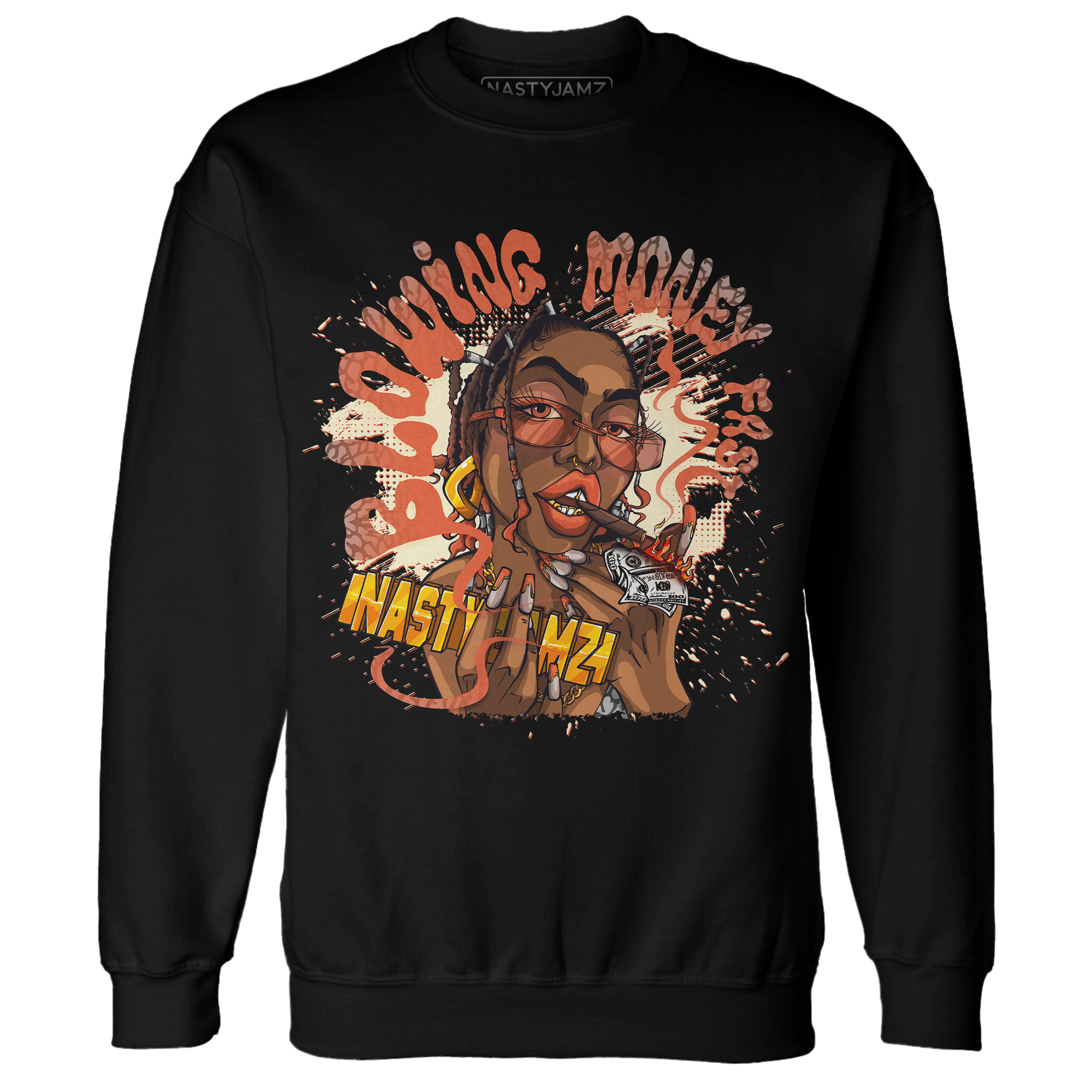 Georgia Peach 3s Sweatshirt Match Blowing Money Fast Girl - NastyJamz