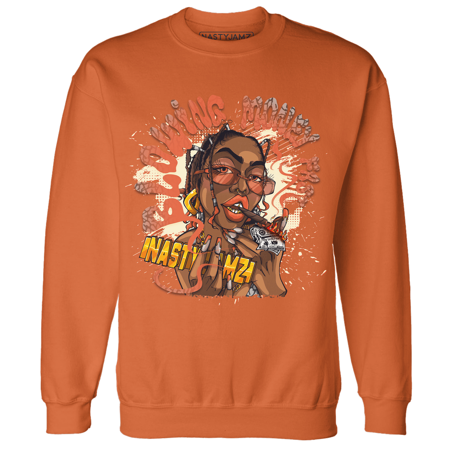 Georgia Peach 3s Sweatshirt Match Blowing Money Fast Girl - NastyJamz