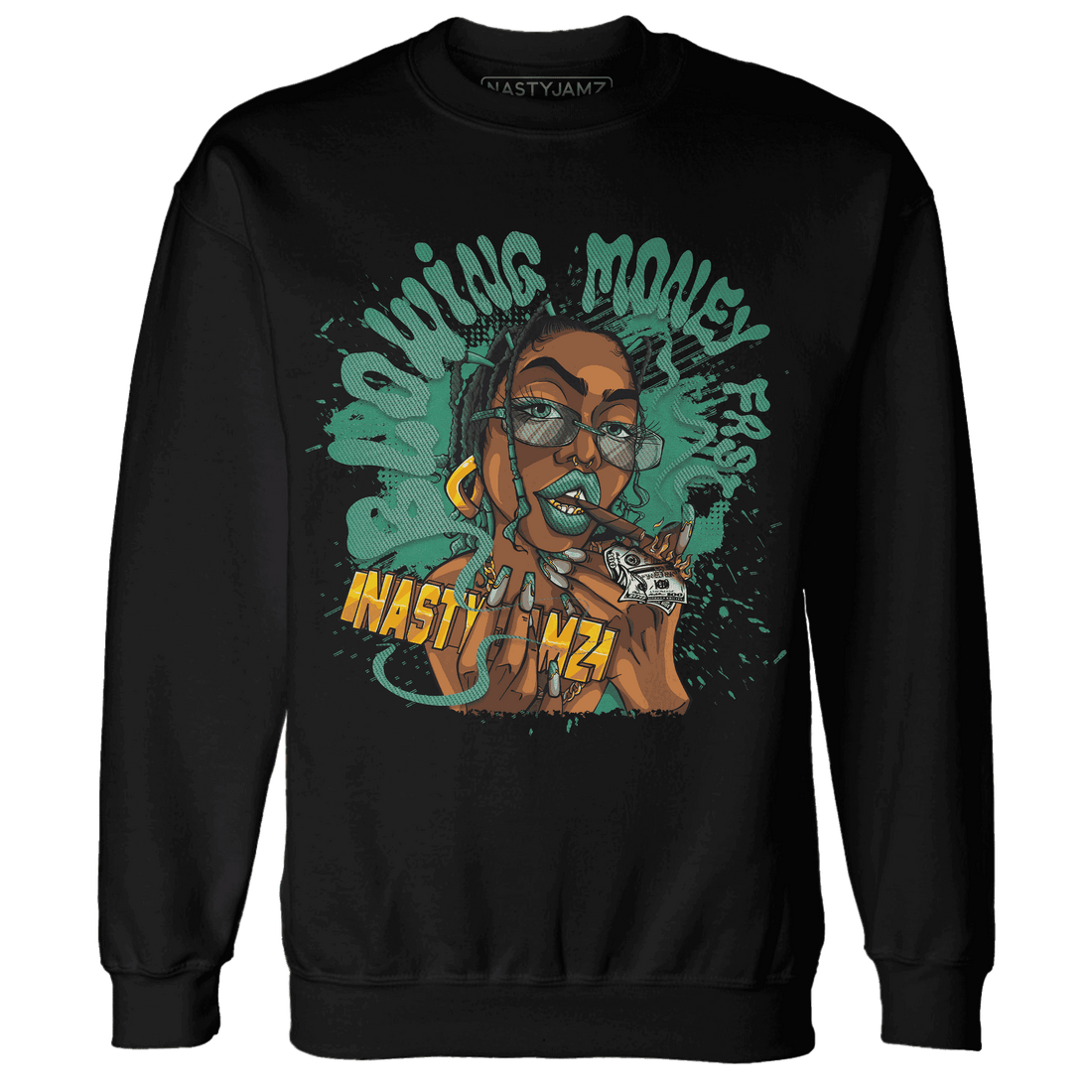 Nina CN Abney 3s Sweatshirt Match Blowing Money Fast Girl - NastyJamz