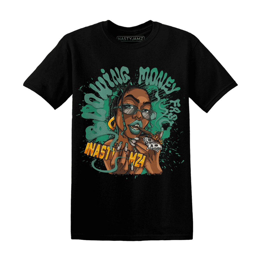 Nina CN Abney 3s T Shirt Match Blowing Money Fast Girl - NastyJamz