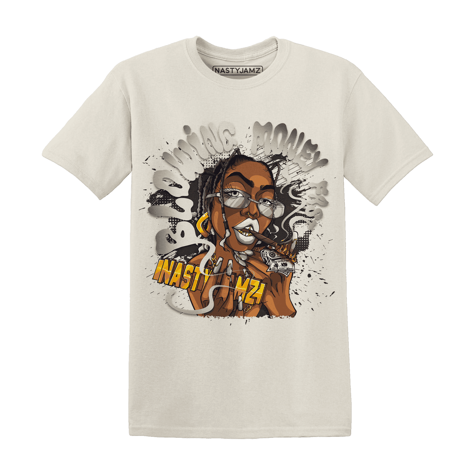 Quaiii 54 3s T Shirt Match Blowing Money Fast Girl - NastyJamz