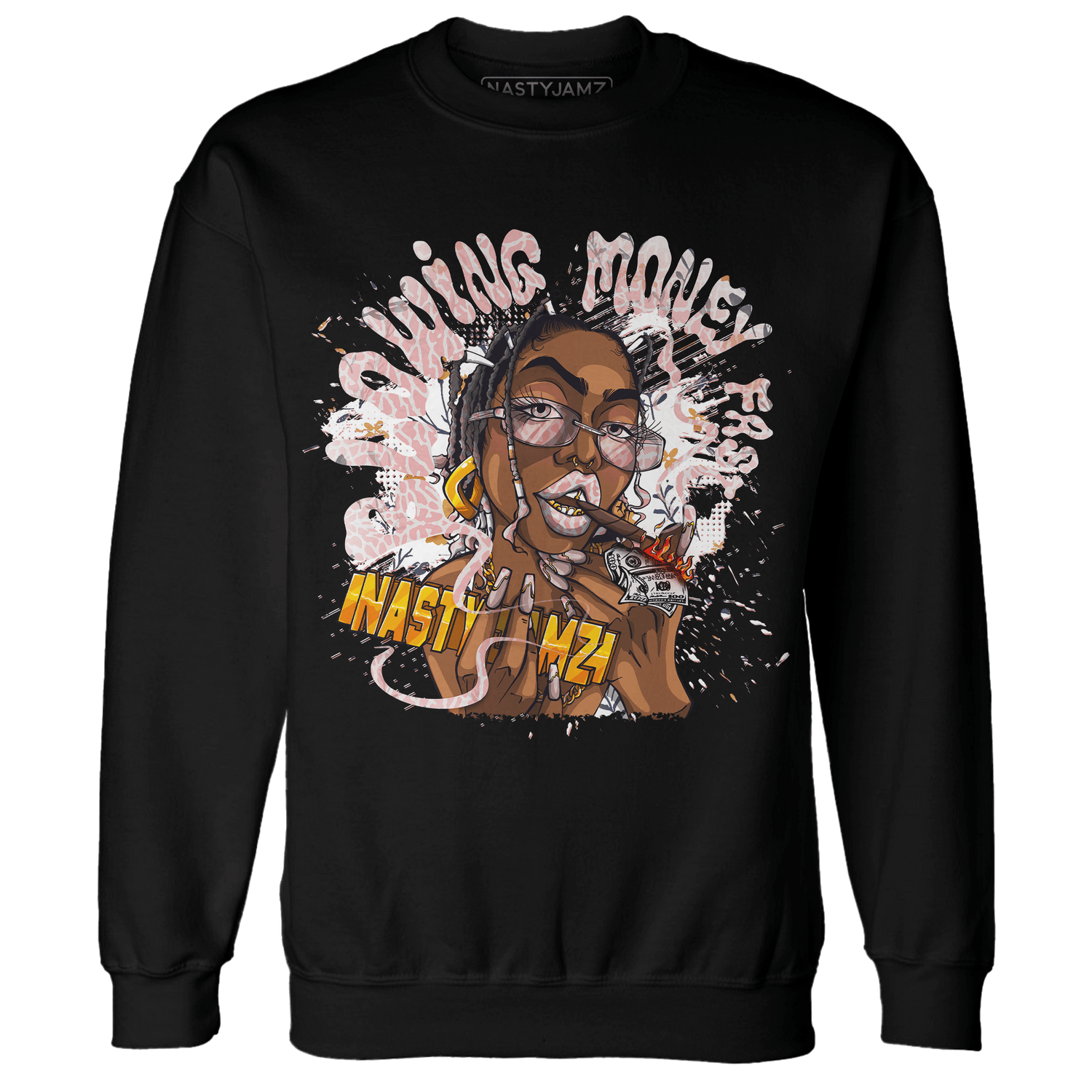 Red Stardust 3s Sweatshirt Match Blowing Money Fast Girl - NastyJamz