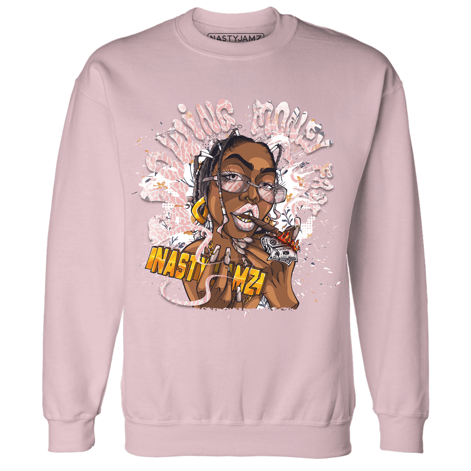 Red Stardust 3s Sweatshirt Match Blowing Money Fast Girl - NastyJamz