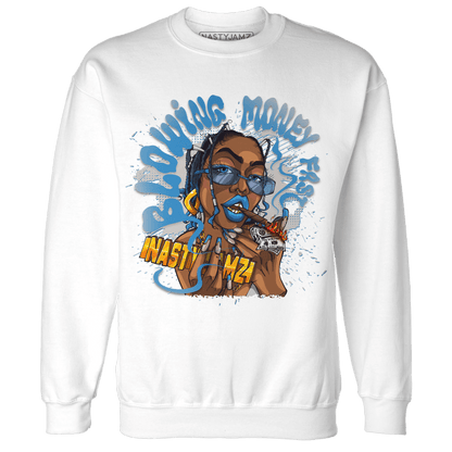 Industrial Blue 4s Sweatshirt Match Blowing Money Fast Girl - NastyJamz