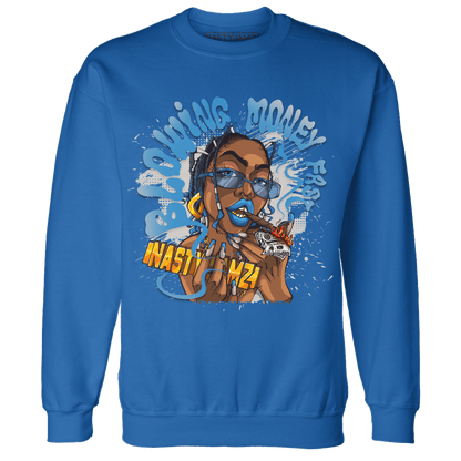 Industrial Blue 4s Sweatshirt Match Blowing Money Fast Girl - NastyJamz