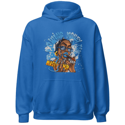 Industrial Blue 4s Hoodie Match Blowing Money Fast Girl - NastyJamz