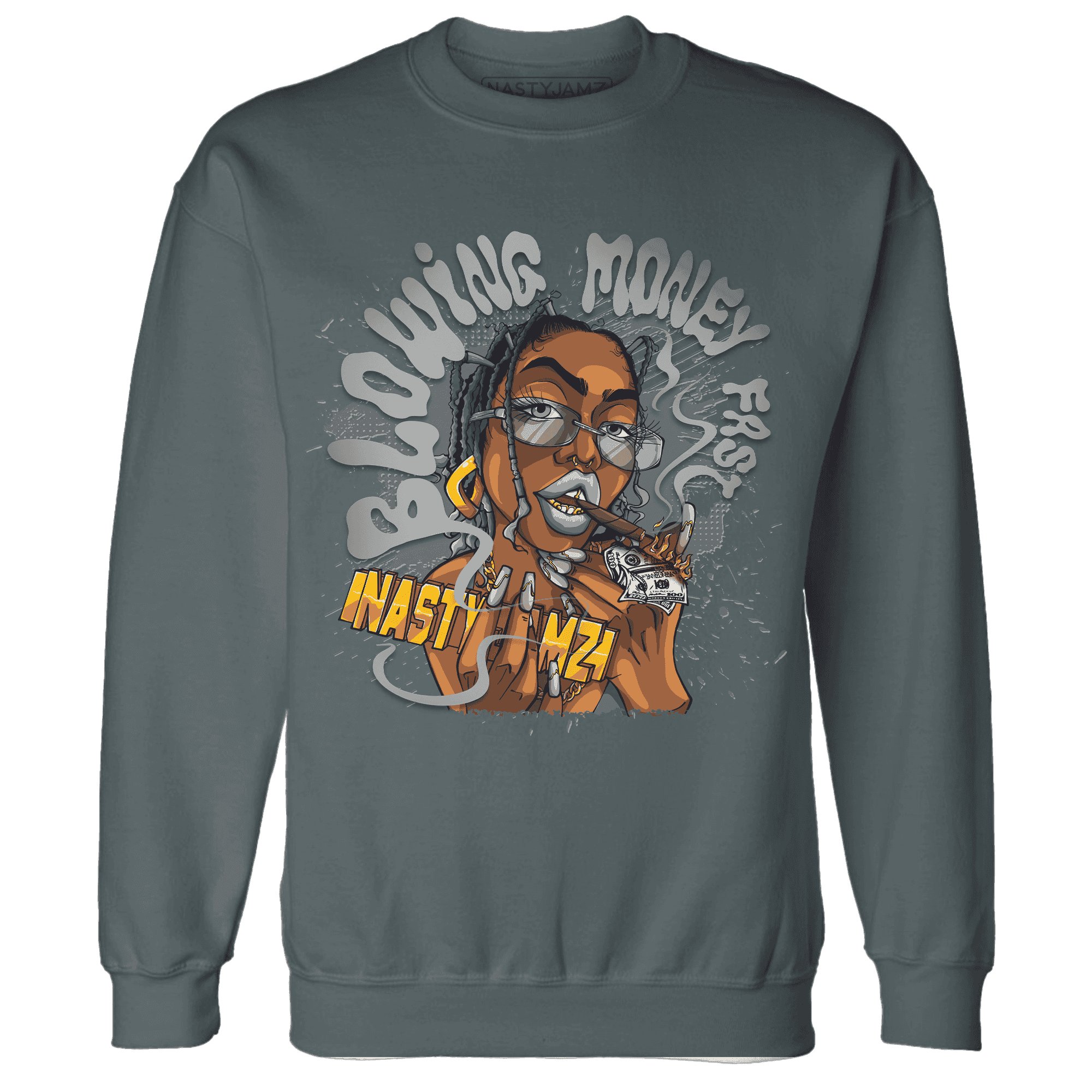 Paris Olympicsss 4s Sweatshirt Match Blowing Money Fast Girl - NastyJamz